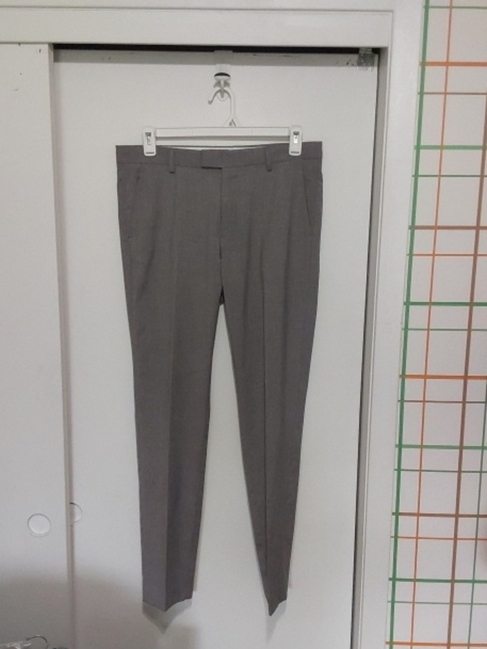 H&M Men's Grey Slim Dress Pants